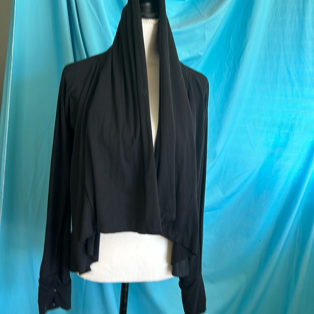 Buy2items get1free 3/$25itemsfor$50. Black long sleeve, scrunched neck cardigan